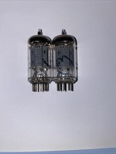 TELEFUNKEN ECC83 Pair Ribbed Plate Dyamond No Print Test-Strong Matched-Pair