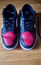 44 - Scarpe Sneakers NIKE Air Jordan 1 Low White / Black / Varsity Red da Uomo