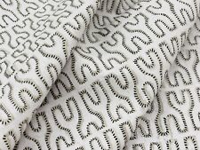 Walter G Blocco Mano Design Aborigeno Stampa Tessuto - Nagari / Gesso 4 iarde