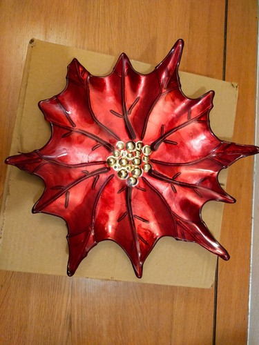 Piatto centrotavola rosso - , a