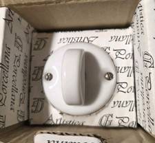 CERAMICA GI GAMBARELLI PULSANTE ROTATIVO PORCELLANA 1P 10A 250V BIANCO