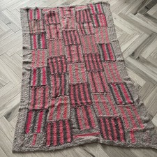 Coperta Plaid Artigianale Lavorata a Mano 110x170 Lana Collezione Nappini Nuova