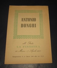 1948 Antonio Donghi  Invito Mostra allo Studio La Finestra  Roma Raro