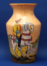 Vaso ceramica cavaliere e