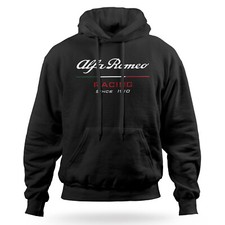 Felpa Maglia con Cappuccio Personalizzata Alfa Romeo Racing Nera S M L XL XXL