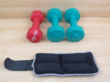 lotto di PESI PER PALESTRA MANUBRI ROVERA 3 kg DUMBBELL 1.5 kg manubri fitness