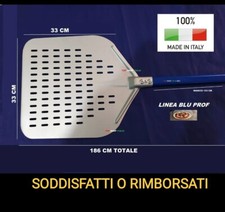 OFFERTA PALA PIZZA 33 x33 186CM FORATA LINEA BLU ALL PROF LEGGERA TIPO GIMETAL