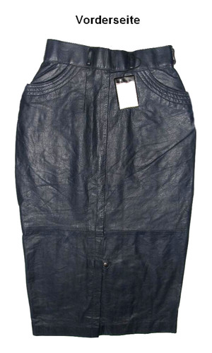 Gonna lunga pelle blu - in,