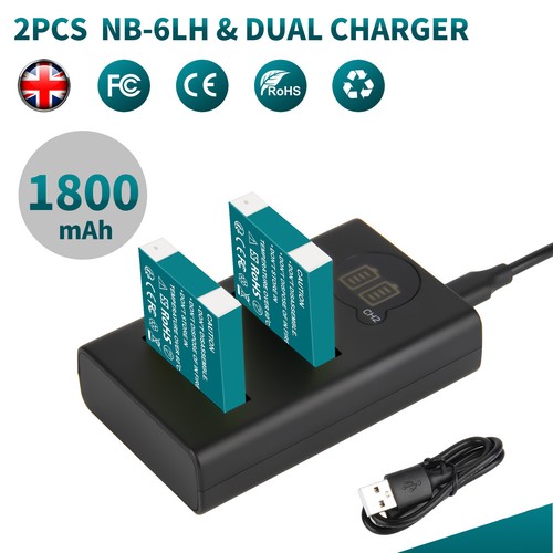 Batteria 6lh per canon - 2x,