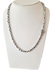 Baraka collana uomo in Oro bianco 18 kt 750 catena kardano GC20100  cm 60