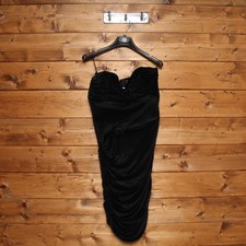 Abito MOSCHINO tg. 46 Usato (SA1738) Nero Donna Vintage in Velluto