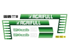 KIT ADESIVI TRATTORE AGRIFULL 60 COMPLETO DI SIMBOLI E AVVERTENZE