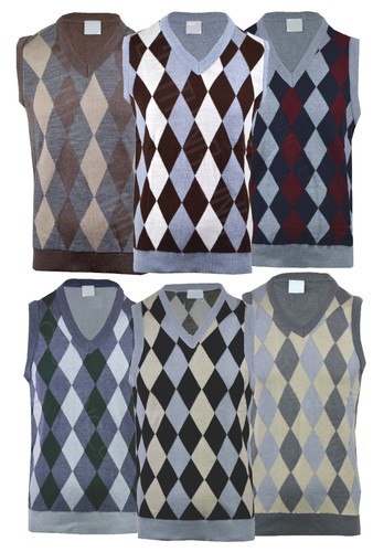 Maglione smanicato uomo - , argyle