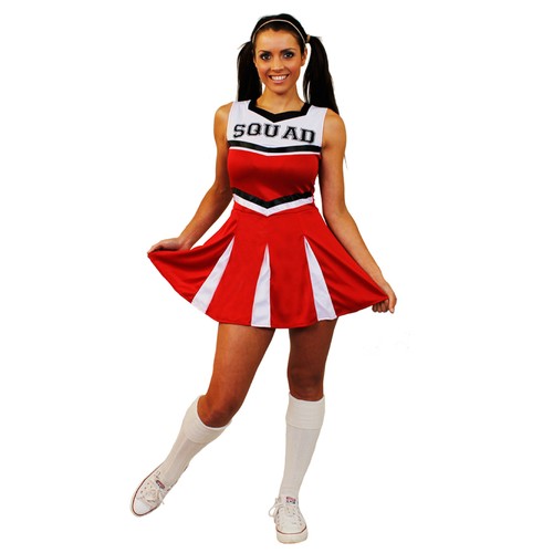 Abito cheerleader rosso da - cheerleader,