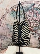 Mini borsa MINI BAG secchiello vera pelle donna ragazza animalier zebrata