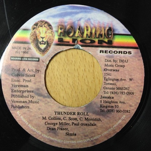Sizzla thunder roll - roll, (7")