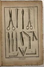 CHIRURGIE DIDEROT E D’ELAMBERT 38 TAVOLE MEDICINA CHIRURGIA OCULISTICA ECC ECC