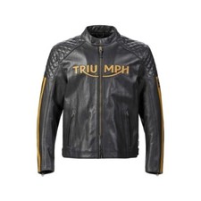 Giacca in pelle personalizzata TRIUMPH Motor Bike Sport Racing Motorcycles Eq...