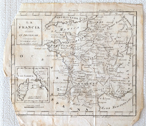 Mappa della francia divisa - della,