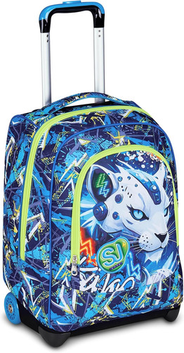 Trolley scuola fisso blu 2 - scuola, blu,