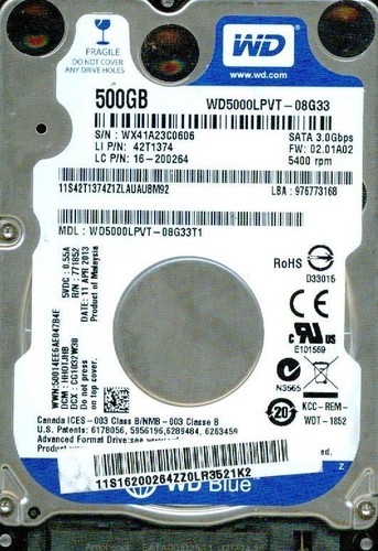 Wd5000lpvt 08g33t1 hhotjhb - wd5000lpvt-08g33t1,,