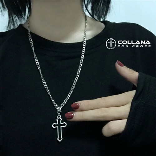 Collana con pendente croce - , per