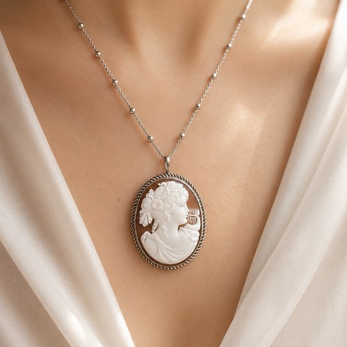 Collana cammeo conchiglia - collana,