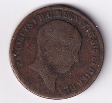 regno 2 siciie -10 tornesi 1825-Cuivre Poids	31,19 g Diamètre	38,5 mm Epaisseur	