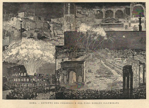 Stampa antica roma veduta - antica,