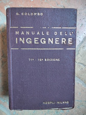 Libro G.COLOMBO MANUALE DELL'INGEGNERE civile e industriale anno1944 71°-75°ediz