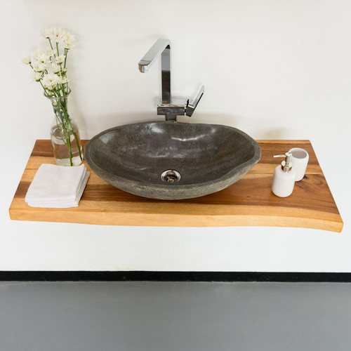 Piano lavabo legno teak - lavabo, di
