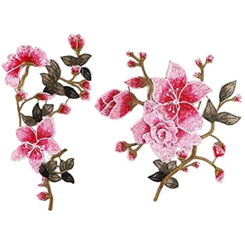 Toppe ricamate rosa