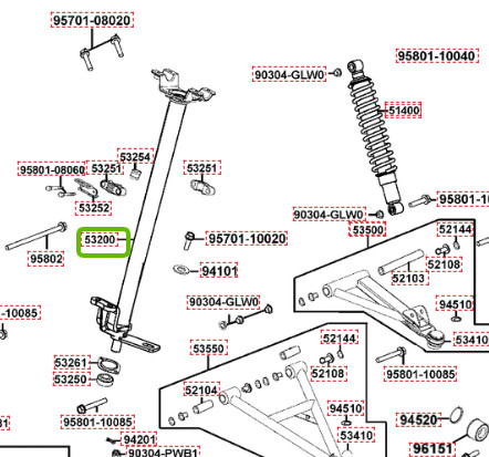 Colonna sterzo kymco mxu 500 - sterzo,