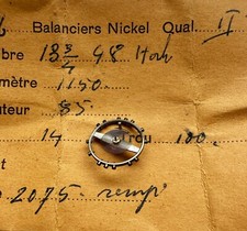 Balance Wheel - Landeron 13 3/4 48 Hahn - Watch Part #721 - Complete