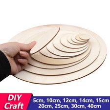 Fogli di legno cerchio 5 cm-40 cm trucioli rotondi modello compensato piatto di legno per fai da te artigianato