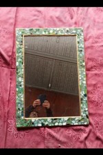 Specchio Vintage Grande E Pesante Con Mosaico 50x70cm 