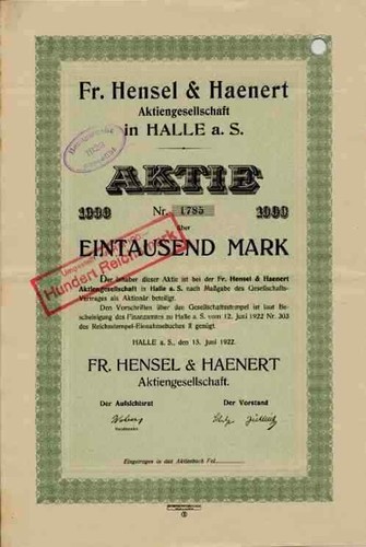 Hensel haenert 1922 - fr., &