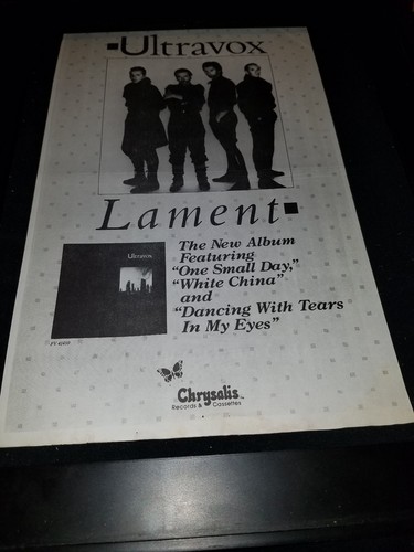 Ultravox lament raro poster - ultravox,