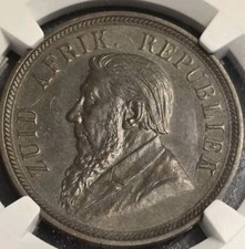 Moneta da 1 Penny Sudafrica Bronzo 1898 Classificato NGC MS61 Zar Coinage