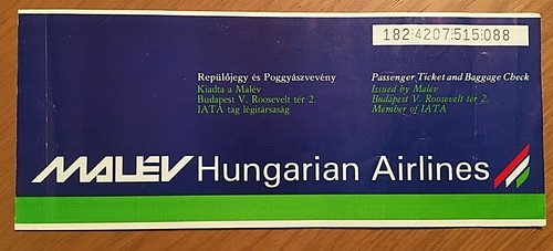 Malev hungarian airlines - "malev",