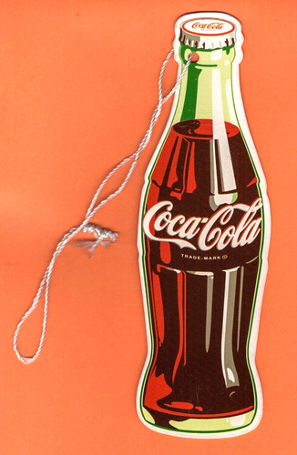 Coca cola cartoncino bottiglia - coca-cola,