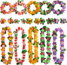 ® Set Di Ghirlande Hawaiane, Include Collane Bracciale E Fascia per Capelli Con 