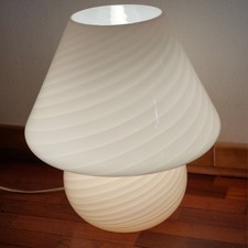 Lampada In Vetro Soffiato H 40 Motivo A  Spirale - Murano Anni 60 Venini  