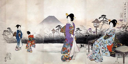 Quadro toyohara geisha - quadro,