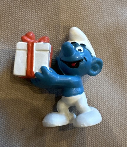 Puffo con regalo vintage - puffo,