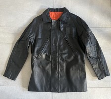 Giacca in Pelle Polizia di Stato Squadra Volante Vintage 1980 GIACCA FUORI USO