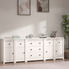 Credenza in Massello di Pino Armadietto 230x35x80 cm Colori Diversi vidaXL