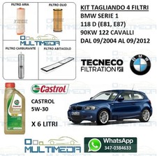 TAGLIANDO 4 FILTRI E 6 LT OLIO