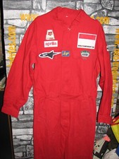 Vintage Aprilia Max Biaggi  Chesterfield  racing team  track tuta mechanic '80s 