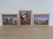 Quadri moderni con cornice di legno, con effetto invecchiato